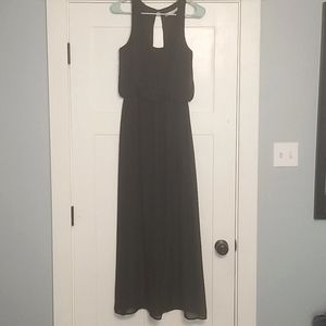 Chiffon black maxi dress